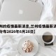 【兰州的疫情最新消息,兰州疫情最新消息及具体分布2020年6月28日】