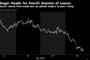 原糖延续跌势 印度出口量可能增加
